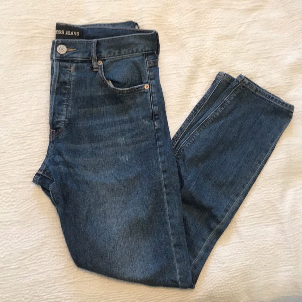 High rise ankle skinny jeans